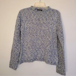 LOULOU Purple blue and green high neck sweater long sleeve